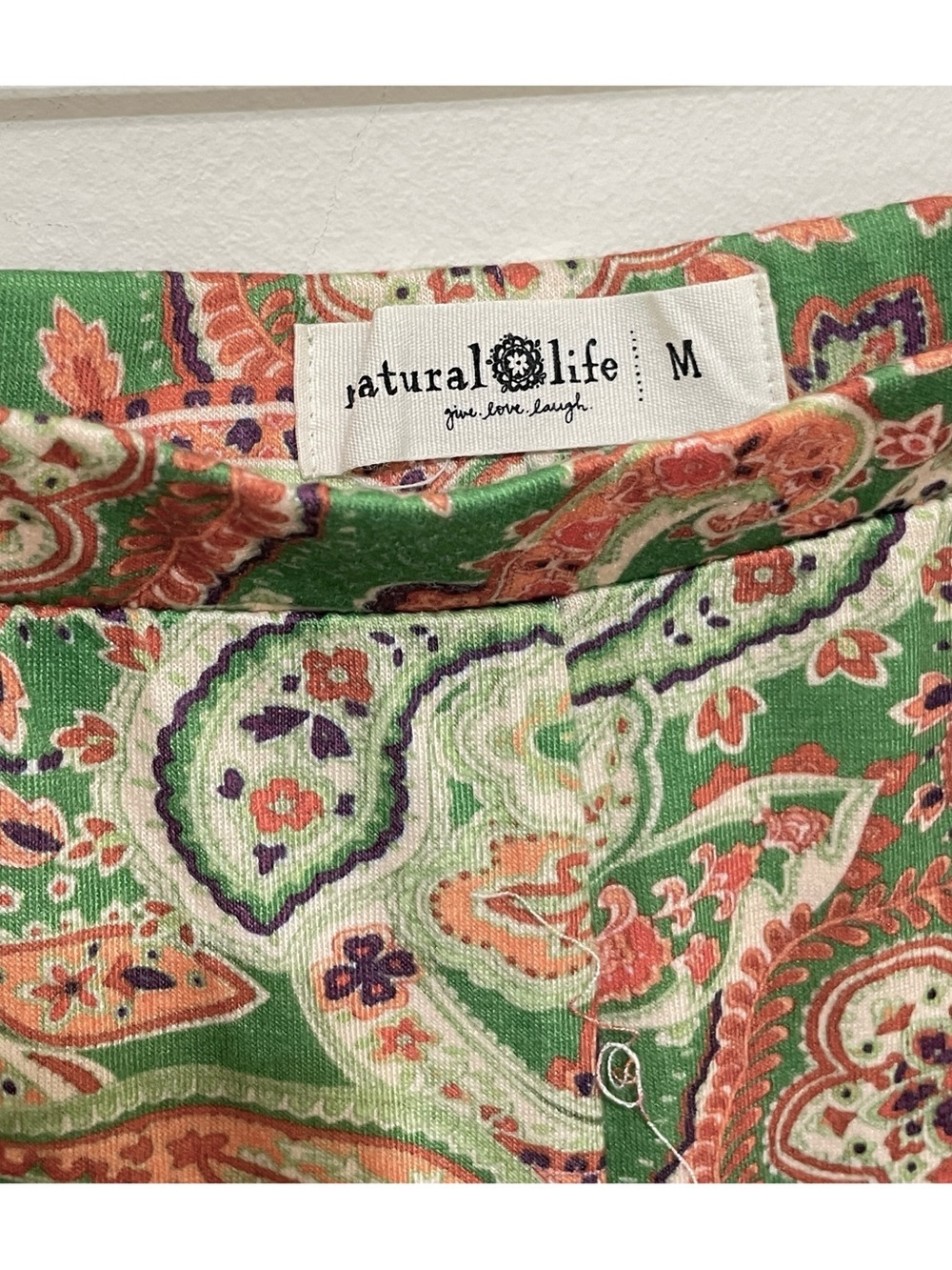 Natural Life Paisley Flare Leg Pants, Size Medium